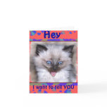 Siamese Kitten With Tongue Out Thank-you Card