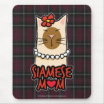 Siamese Mom / Mum Tartan | Cat Lover Mousepad