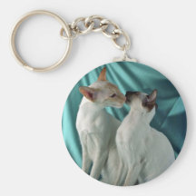 Siamese, red point & seal point keychain