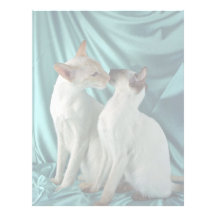 Siamese, red point & seal point personalized letterhead