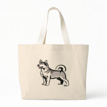 Siberian Husky Tote Bags