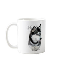 Siberian Husky (blk) Dad 2 Coffee Mugs
