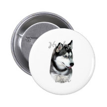Siberian Husky (blk) Dad 2 Pins