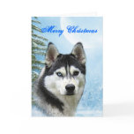 Siberian Husky Christmas Card
