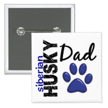 Siberian Husky Dad 2 Button