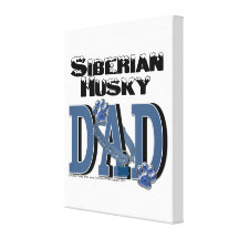 Siberian Husky DAD Canvas Prints