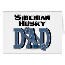 Siberian Husky DAD Greeting Cards