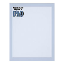 Siberian Husky DAD Letterhead Template