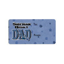 Siberian Husky DAD Personalized Address Labels