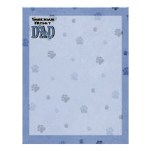 Siberian Husky DAD Personalized Letterhead