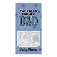 Siberian Husky DAD Photo Card