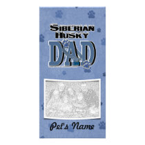Siberian Husky DAD Photo Card