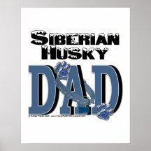 Siberian Husky DAD Poster
