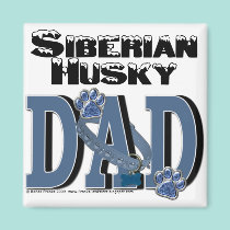 Siberian Husky DAD magnets