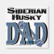 Siberian Husky DAD Refrigerator Magnet