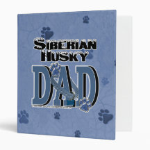 Siberian Husky DAD Vinyl Binders