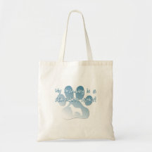 Siberian Husky Granddog Canvas Bags