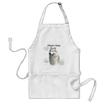Siberian Husky History Design Aprons