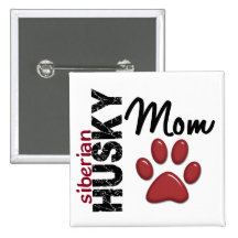 Siberian Husky Mom 2 Button