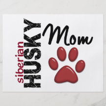 Siberian Husky Mom 2 Flyer Design