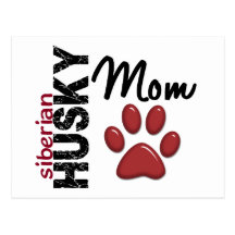 Siberian Husky Mom 2 Postcard