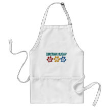 SIBERIAN HUSKY  Mom Paw Print 1 Aprons