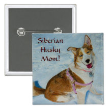 Siberian Husky Mom Pins
