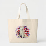 Siberian Husky Patriot Tote Bags