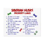 SIBERIAN HUSKY Property Laws 2 postcards