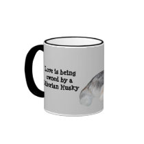 Siberian Husky & Puppies Mug