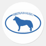 Siberian Husky Silhouette Sticker