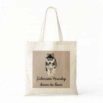 Siberian Husky Tote Bag