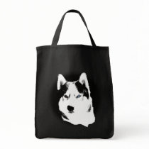 Siberian Husky Tote Bag Husky Malamute Beach Bags