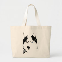 Siberian Husky Tote Bag Husky Malamute Beach Bags