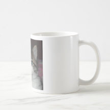 Siberian Tabby/White Kitten Mug