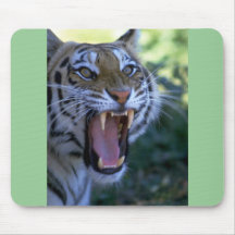 Siberian tiger roaring mouse pad