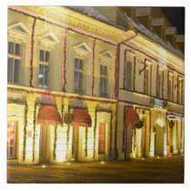 Sibiu at night tiles