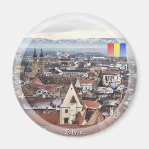 Sibiu panorama fridge magnets