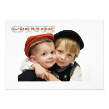Sibling "Love" Photo Birthday Party  Invitation