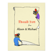 Sibling Mice Thank You Notecard Personalized Invitations