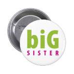 SIBLINGS COLLECTION - big sister {lime} Pinback Button