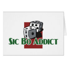 Sic Bo addict's greetings Greeting Cards