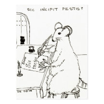 Sic Incipit Pestis postcard