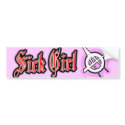 sick girls Punk SICK GIRL PUNK ROCK MUSIC bumper stickers