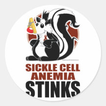 Sickle Cell Anemia Stinks Round Sticker