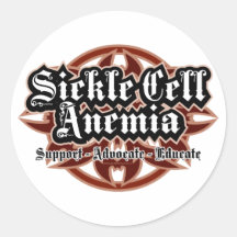 Sickle Cell Anemia Tribal Round Sticker