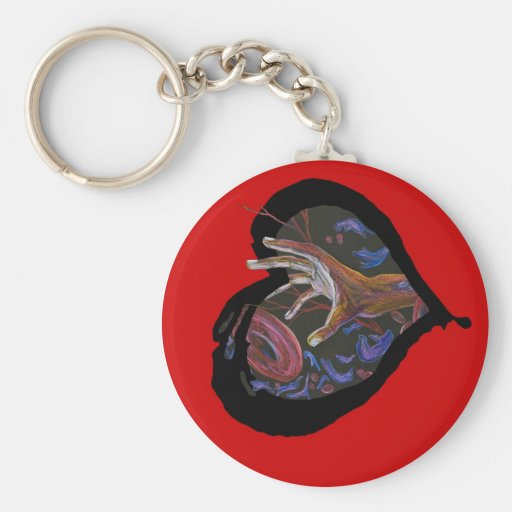 Sickle Cell Awareness Heart - Hope Key Chains