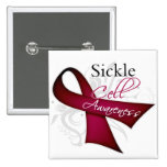 Sickle Cell Awareness Ribbon Buttons