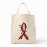 Sickle Cell Disease Christmas Lights Ribbon Canvas Bags