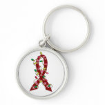 Sickle Cell Disease Christmas Lights Ribbon Key Chains